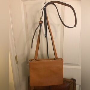 British Tan Vegan Shoulder Bag, New without Tag